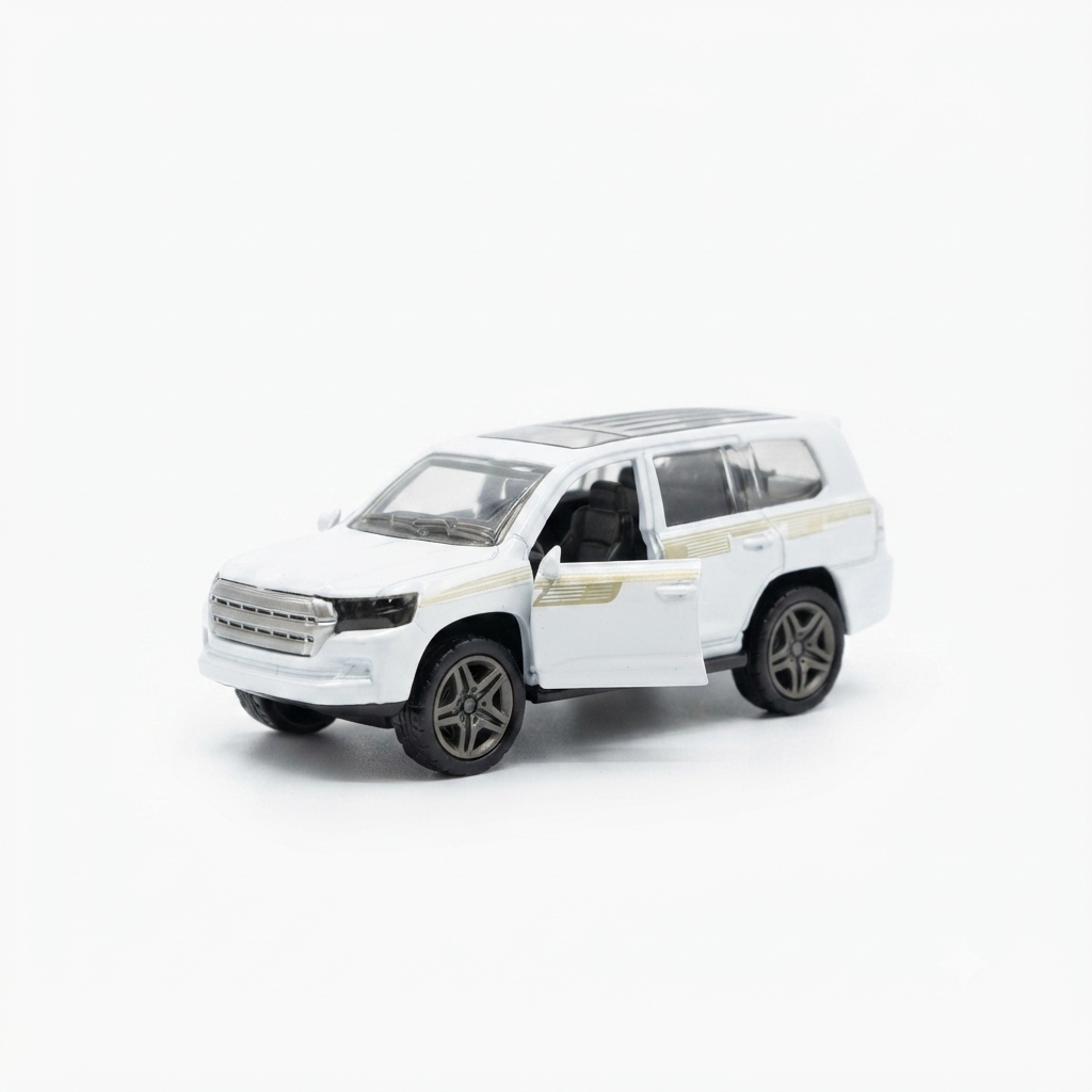 1.32 Scale Prado Car Toy – Alloy Metal Body, Pull Back Action, Realistic Interior, Door Open Feature, SUV Model for Kids & Collectors – Durable & Stylish Die-Cast Model