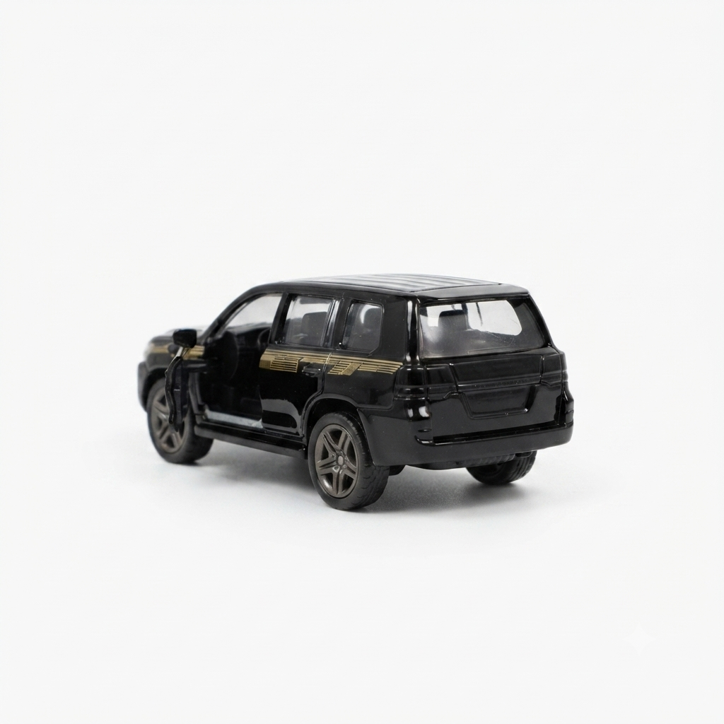 1.32 Scale Prado Car Toy – Alloy Metal Body, Pull Back Action, Realistic Interior, Door Open Feature, SUV Model for Kids & Collectors – Durable & Stylish Die-Cast Model
