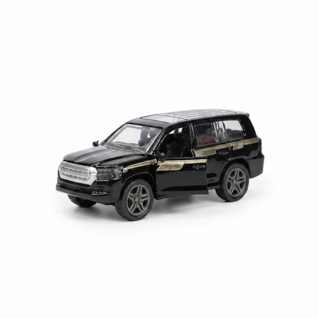 1.32 Scale Prado Car Toy – Alloy Metal Body, Pull Back Action, Realistic Interior, Door Open Feature, SUV Model for Kids & Collectors – Durable & Stylish Die-Cast Model