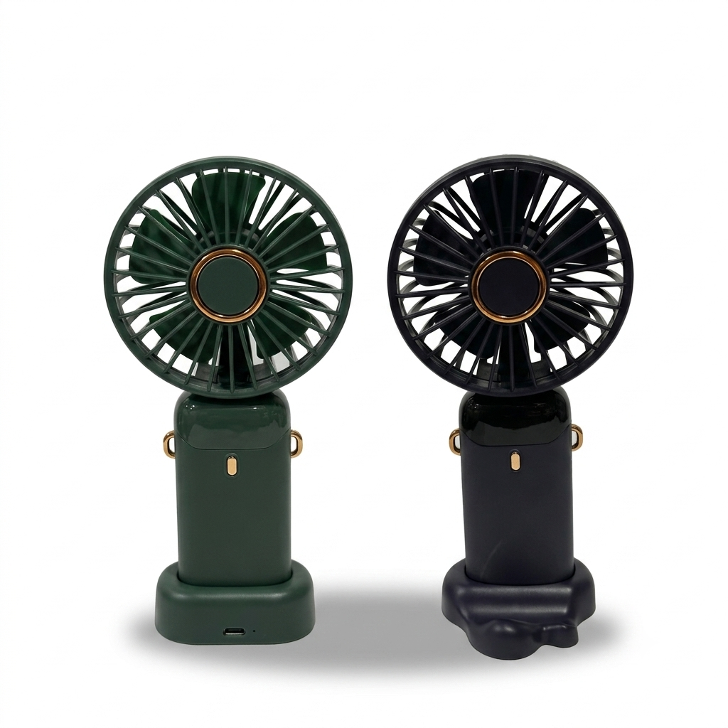 Mini Rechargeable Handheld Fan | USB Charging | Portable Desk & Travel Fan with LED Display | Foldable & 5 Speed Modes