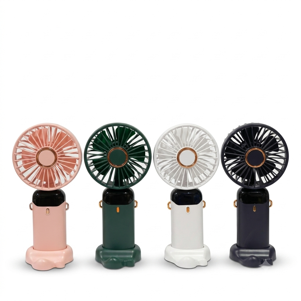 Mini Rechargeable Handheld Fan | USB Charging | Portable Desk & Travel Fan with LED Display | Foldable & 5 Speed Modes