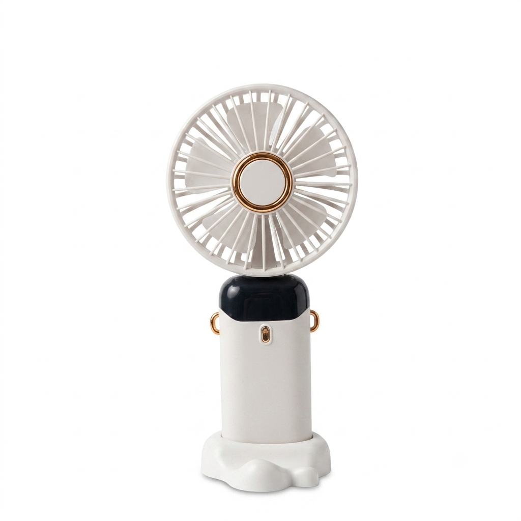 Mini Rechargeable Handheld Fan | USB Charging | Portable Desk & Travel Fan with LED Display | Foldable & 5 Speed Modes
