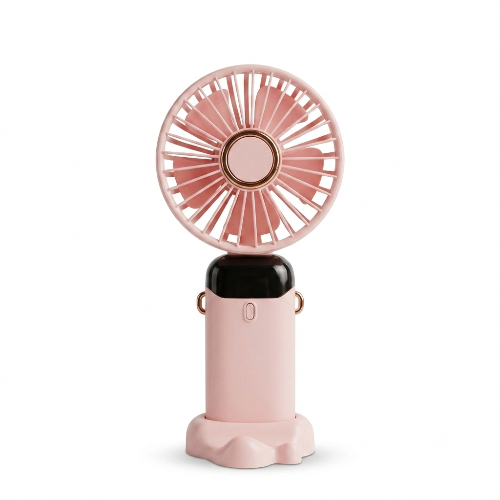 Mini Rechargeable Handheld Fan | USB Charging | Portable Desk & Travel Fan with LED Display | Foldable & 5 Speed Modes