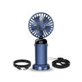 Mini Rechargeable Handheld Fan | USB Charging | Portable Desk & Travel Fan with LED Display | Foldable & 5 Speed Modes