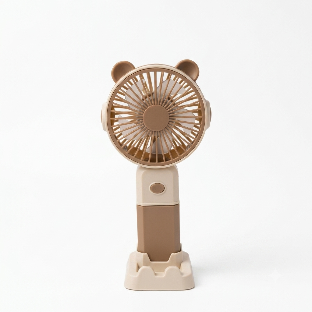 Portable Handheld Mini Fan 3000mAh Foldable Neck Hanging Fans 3 Speed Adjust USB Charge Fan with Phone Stand