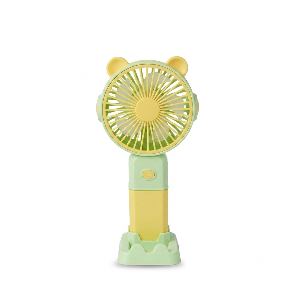 Portable Handheld Mini Fan 3000mAh Foldable Neck Hanging Fans 3 Speed Adjust USB Charge Fan with Phone Stand