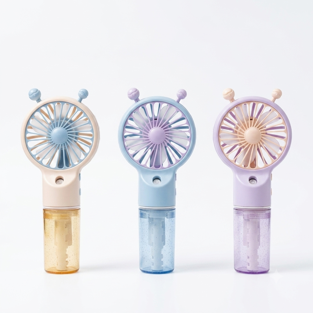 Portable Mini Spray Fan Rechargeable Handheld Mist Fan USB Cooling Fan with Water Spray Humidifier Quiet Air Cooler for Summer Travel Office Home