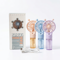 Portable Mini Spray Fan Rechargeable Handheld Mist Fan USB Cooling Fan with Water Spray Humidifier Quiet Air Cooler for Summer Travel Office Home