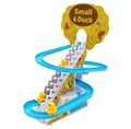 Electric Duck Climbing Stairs Toy Children Roller Coaster Toy Set With Flashing LED Light Easy To Install And Carry